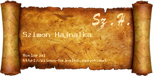 Szimon Hajnalka névjegykártya